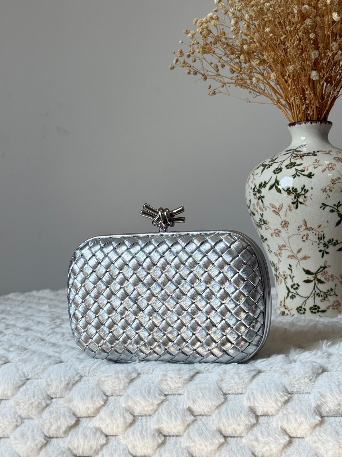 Woven Knot Clutch in Leather · 3