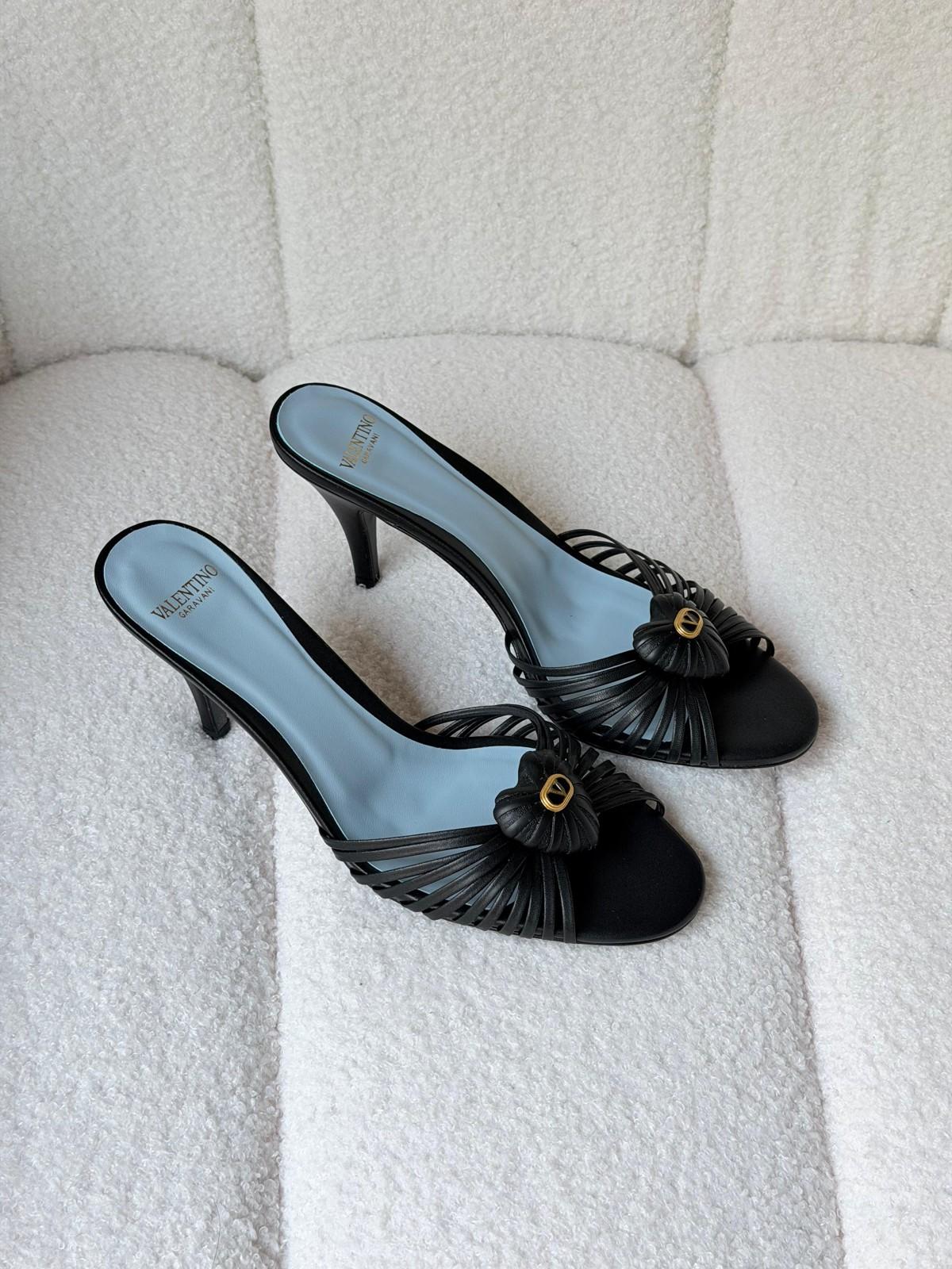 Valentino Garavani Rose Edition Leather Mule Sandals · 2