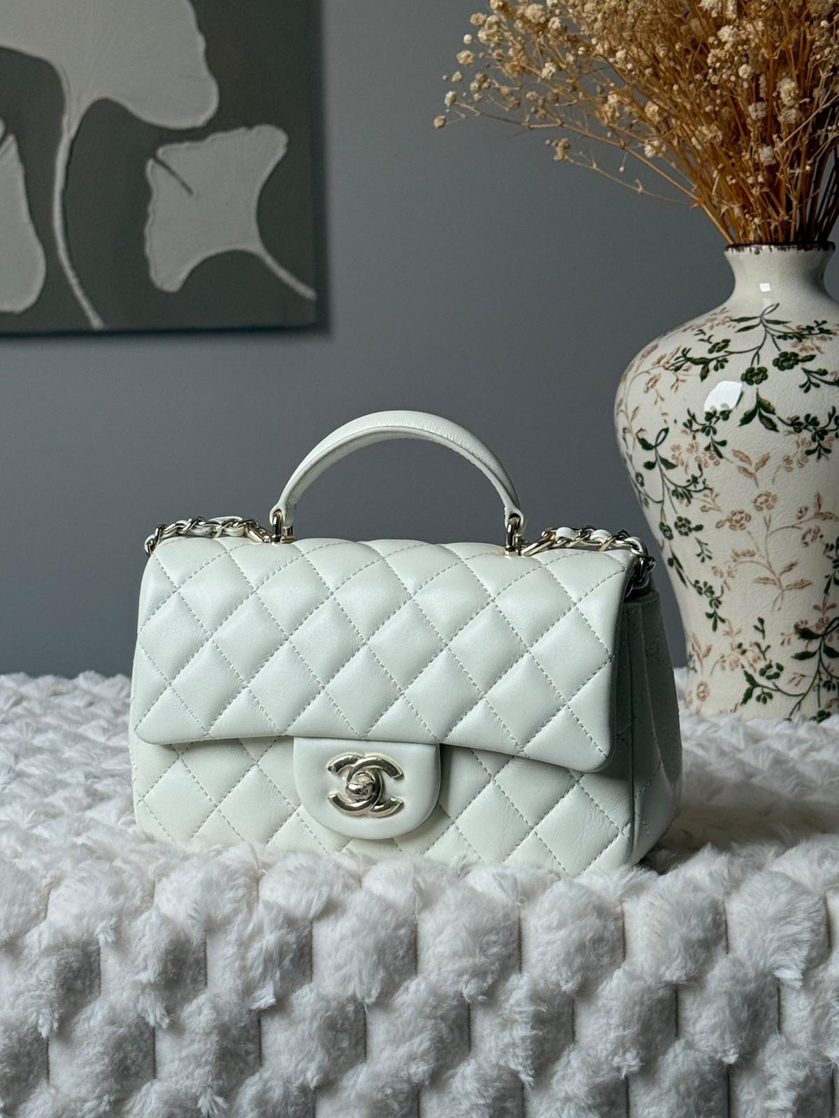 Chanel Top Handle Flap Bag in Quilted Lambskin, 20cm · 2