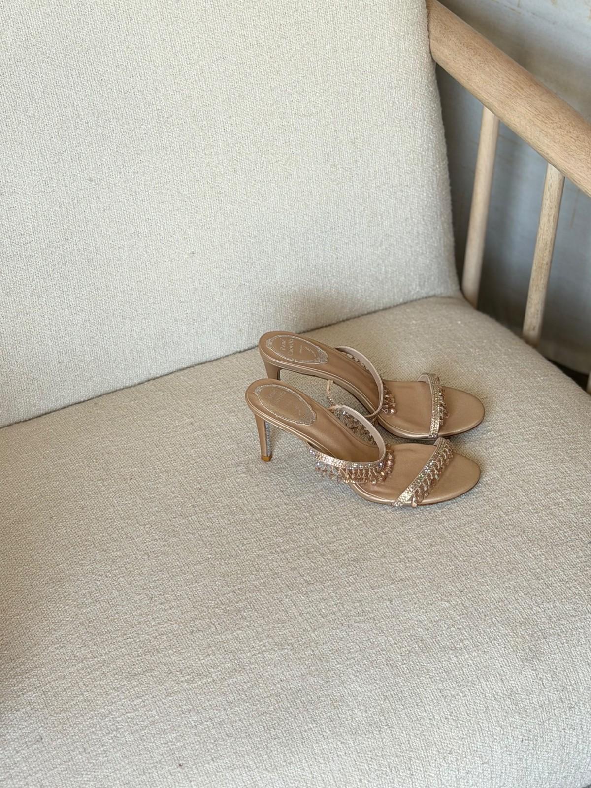 René Caovilla Crystal Embellished Slide Sandal · 3