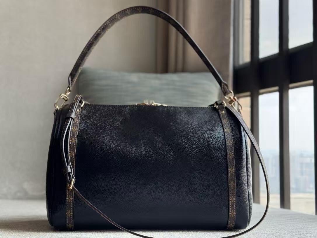 Louis Vuitton Express MM in Black Grained Leather with Monogram Trim · 2