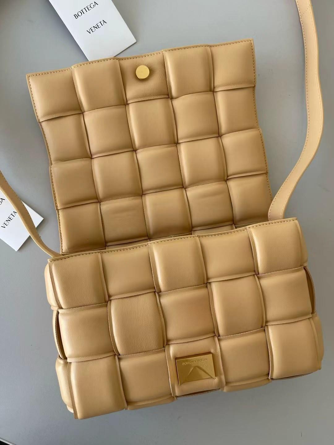 Bottega Veneta Cassette Padded Intrecciato Leather Shoulder Bag in Beige · 3
