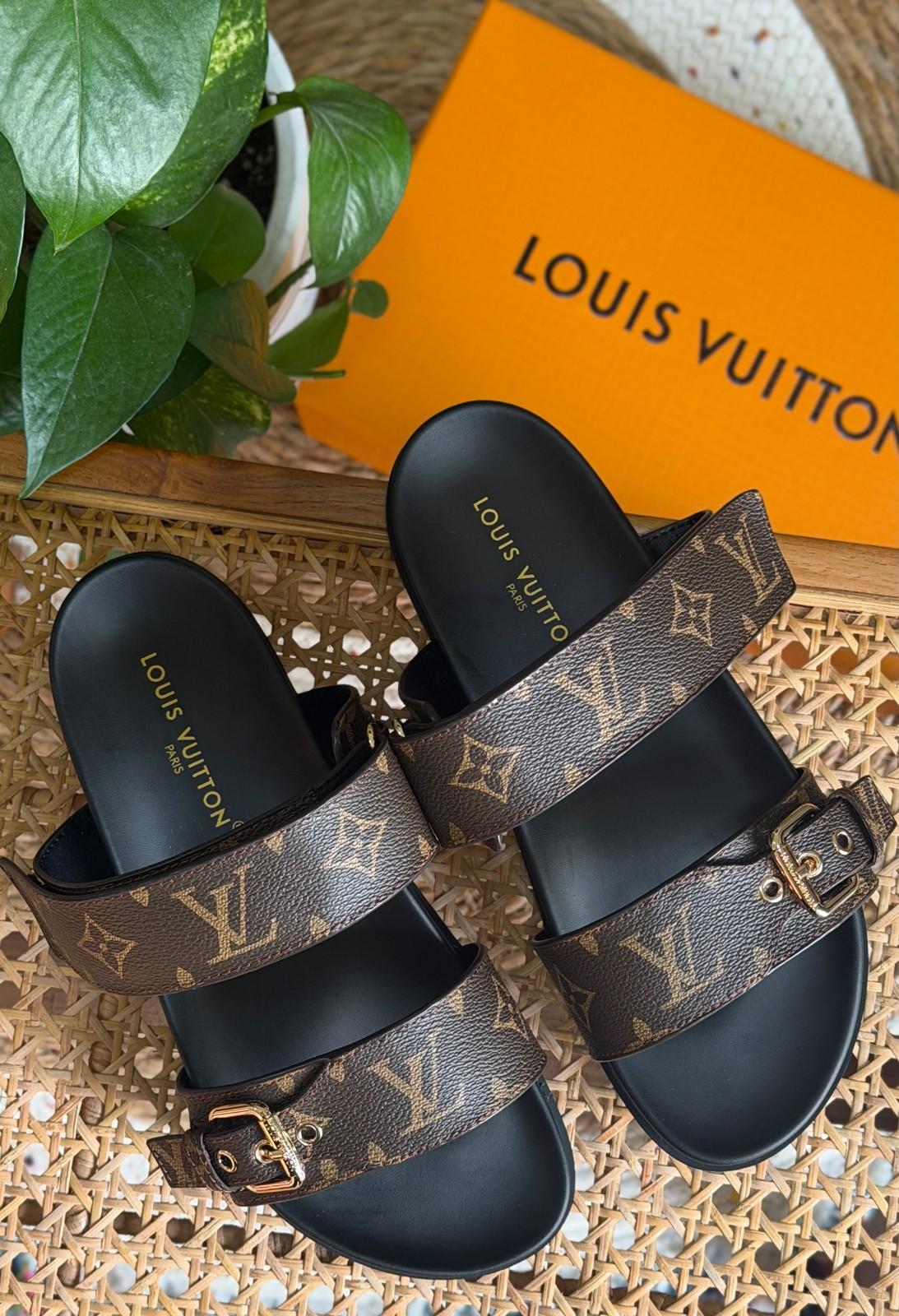 Louis Vuitton Monogram Canvas Bom Dia Flat Comfort Mule Sandal · 2