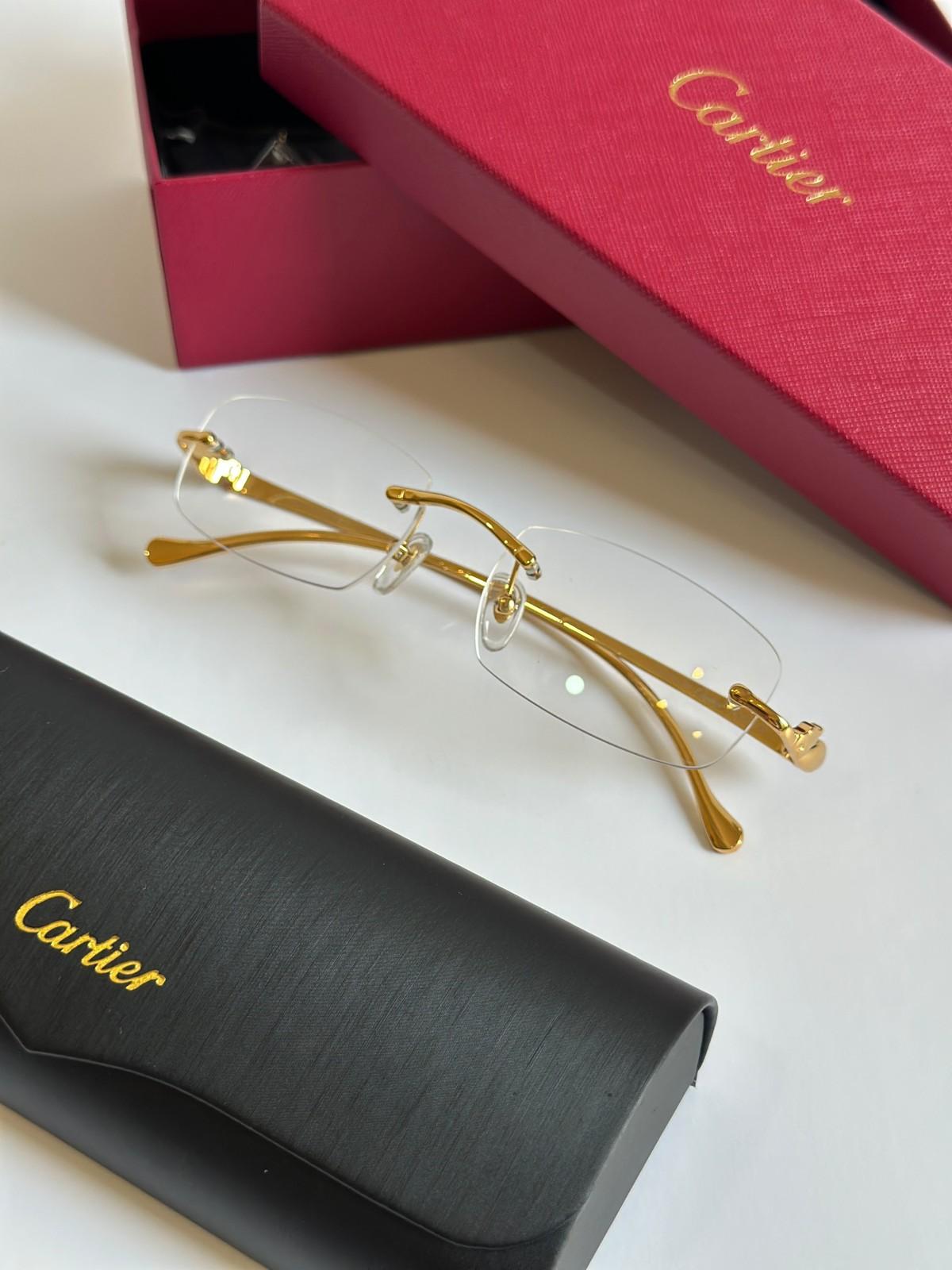Cartier rimless eyeglasses with C de Cartier hinge · 2