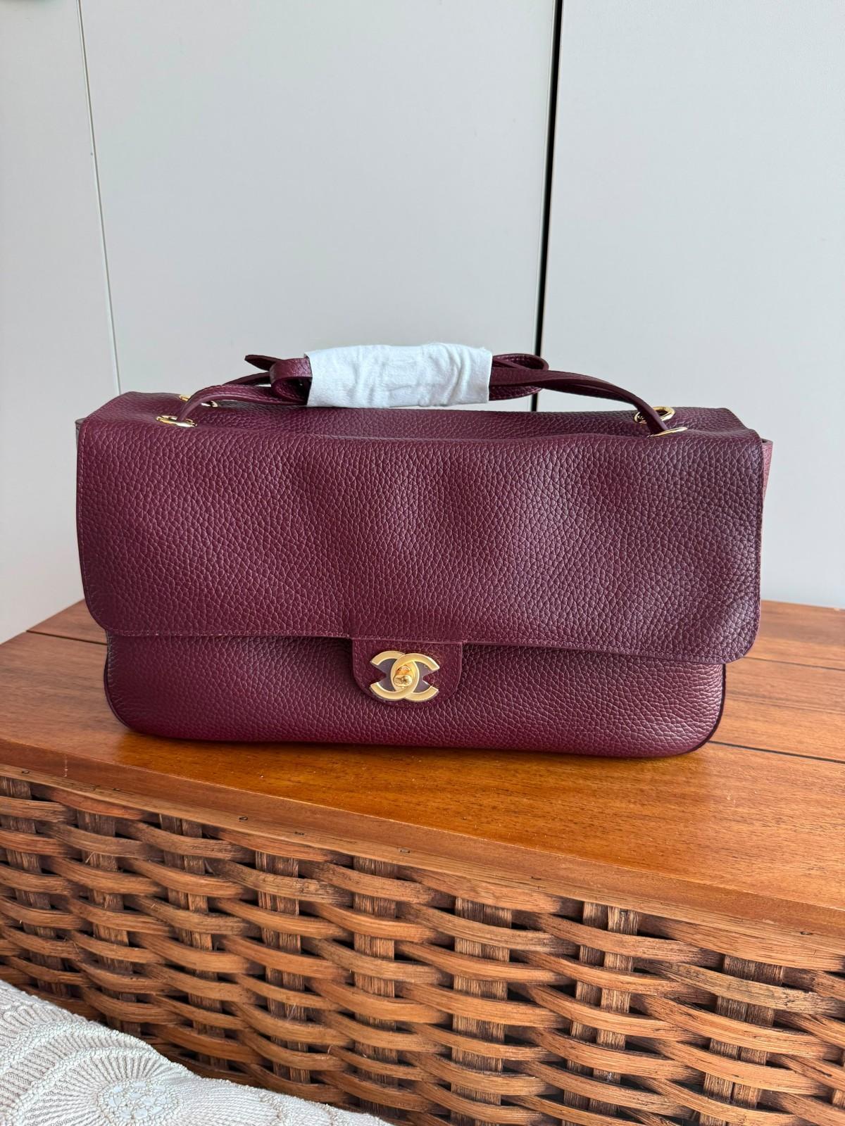 Chanel Flap Bag in Pebbled Calfskin with Silver-Tone CC · 2