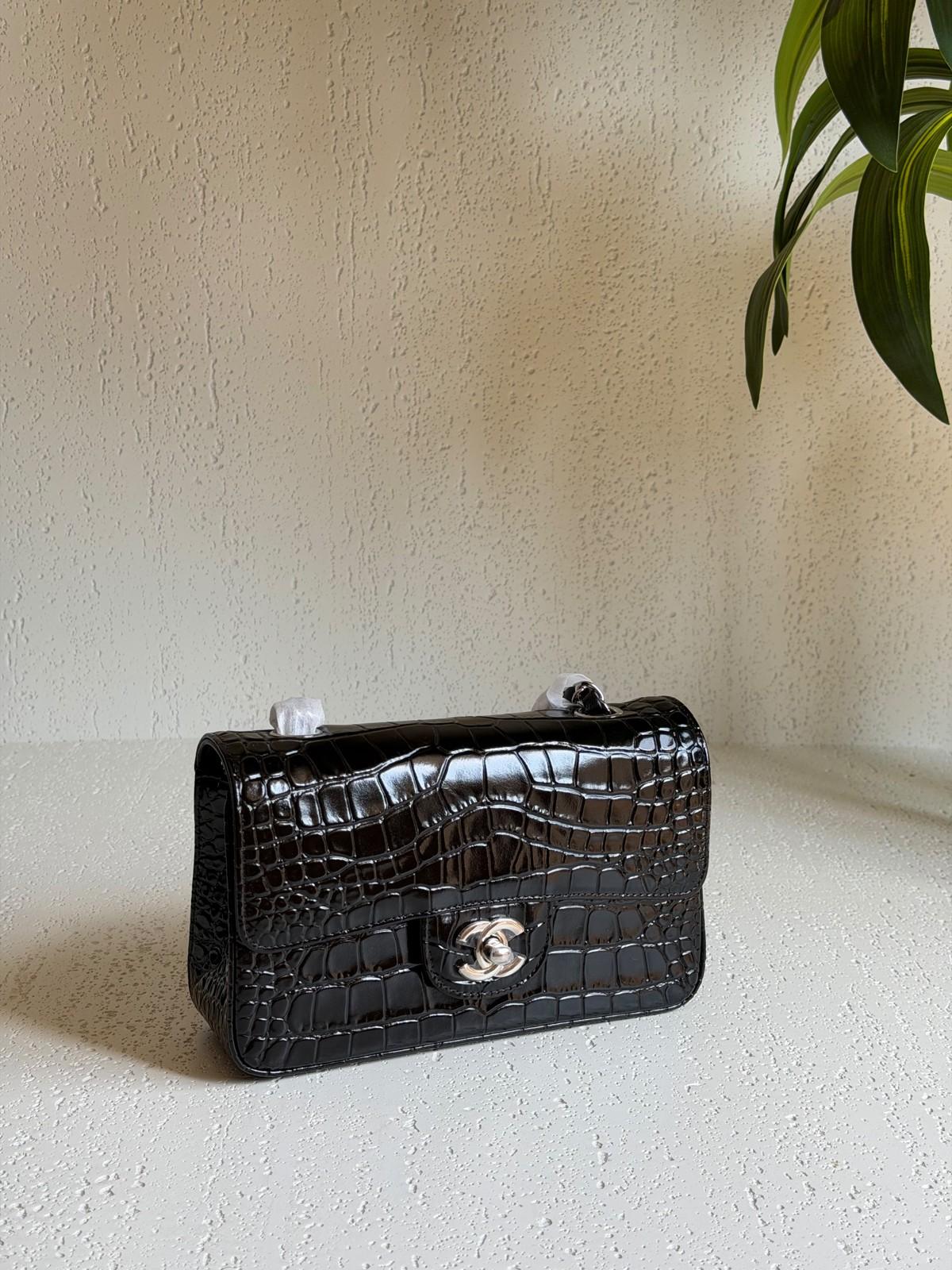 Chanel Classic Flap Bag 20cm in Black Crocodile with Gold Hardware · 2