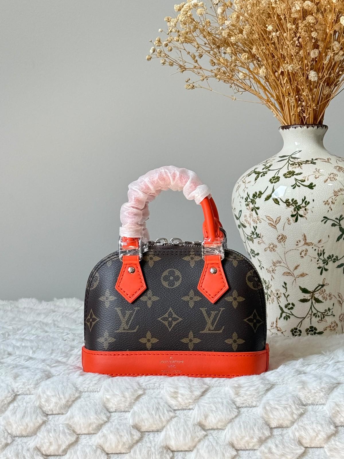 Louis Vuitton Alma BB Monogram Canvas with Contrasting Leather Trim · 2