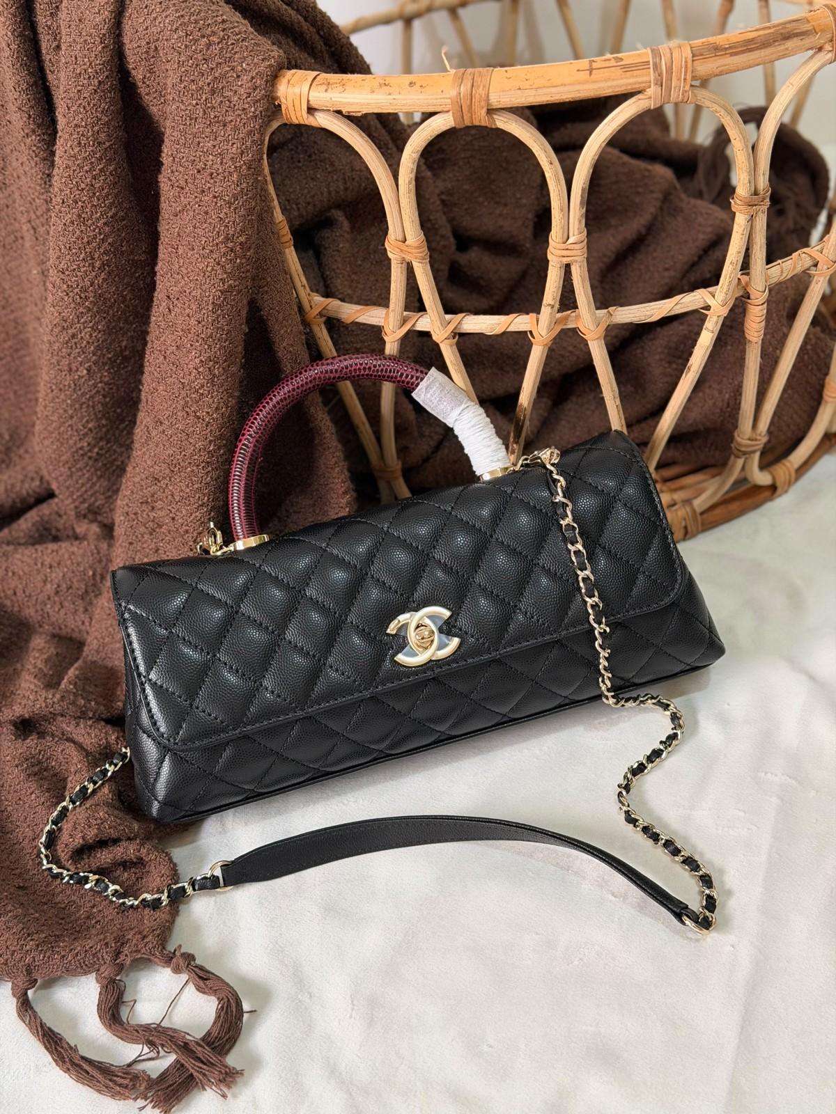 Chanel mini top-handle flap bag in quilted calfskin · 3
