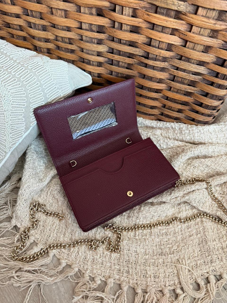 Gucci GG Marmont Chain Wallet in Leather · 3